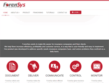 Tablet Screenshot of forensys.com